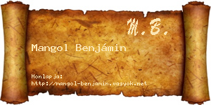 Mangol Benjámin névjegykártya